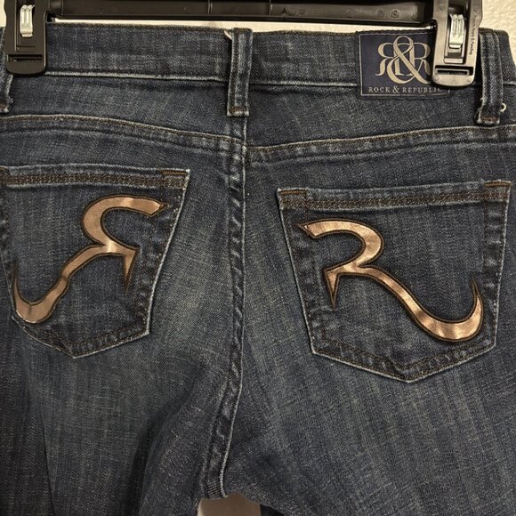 Rock‎ & Republic Kasandra Jeans Women’s 2L Dark Wash Bootcut Stretch Denim Long - Picture 6 of 16